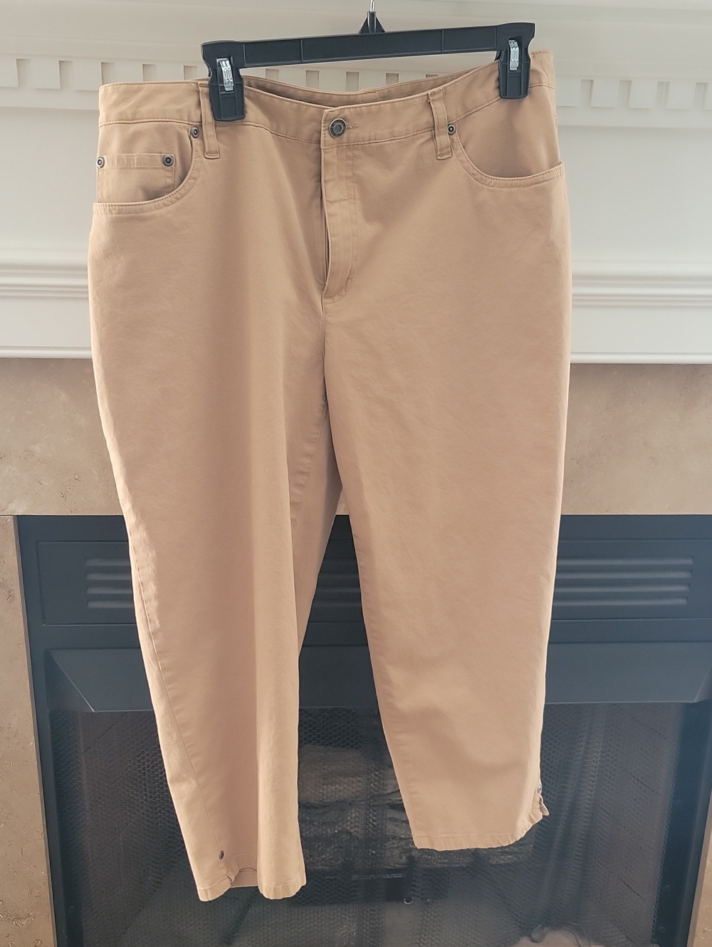 Talbots Cropped Ankle Khaki Tan Pants 16W Petite
